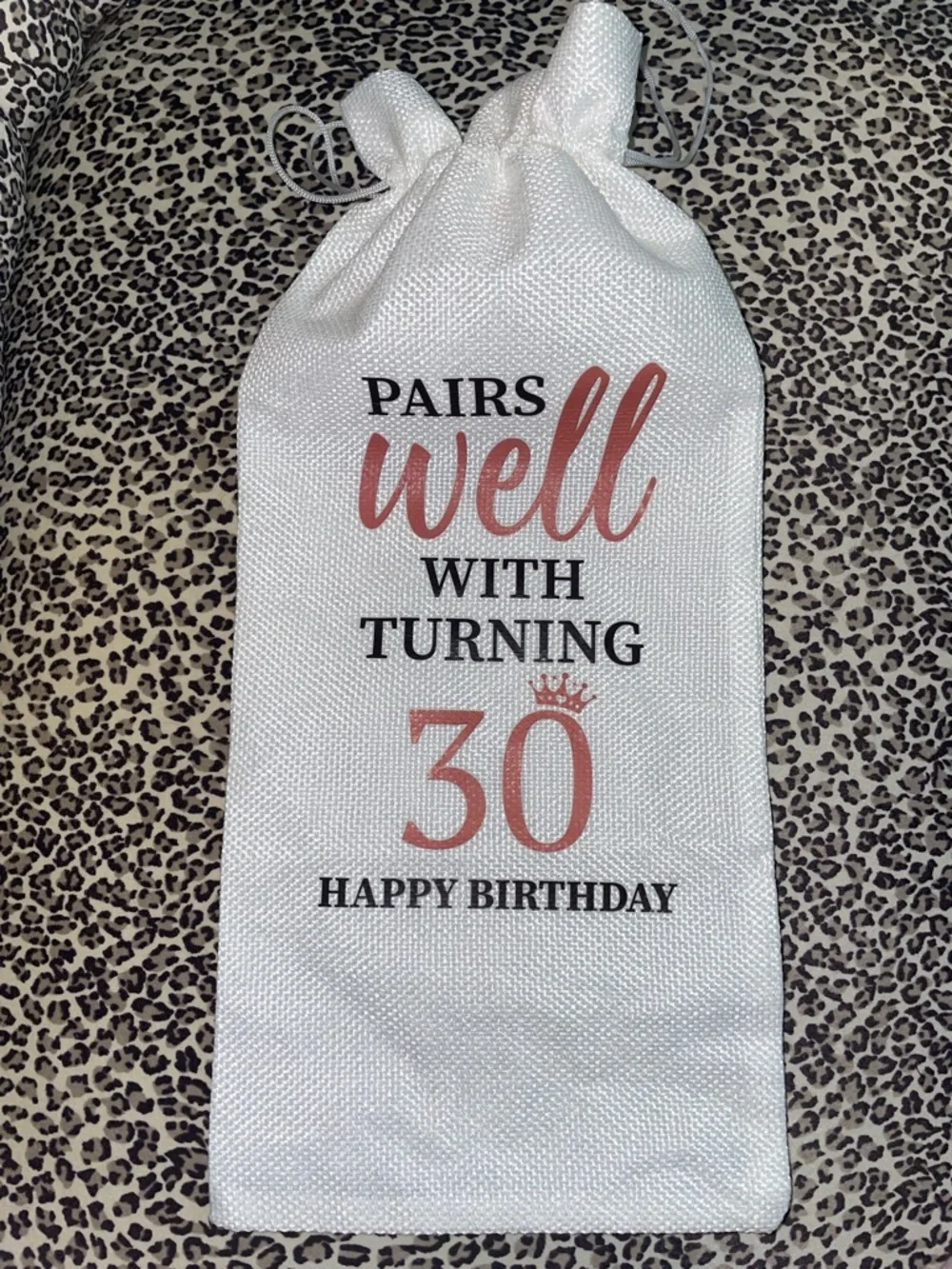 30th birthday wine bag